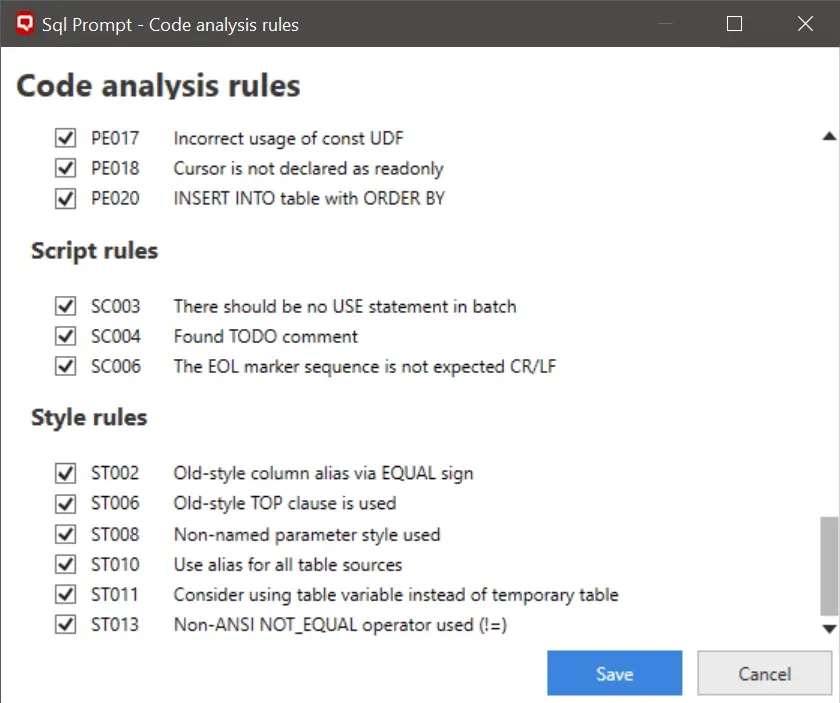 flyway-code-analysis-rules