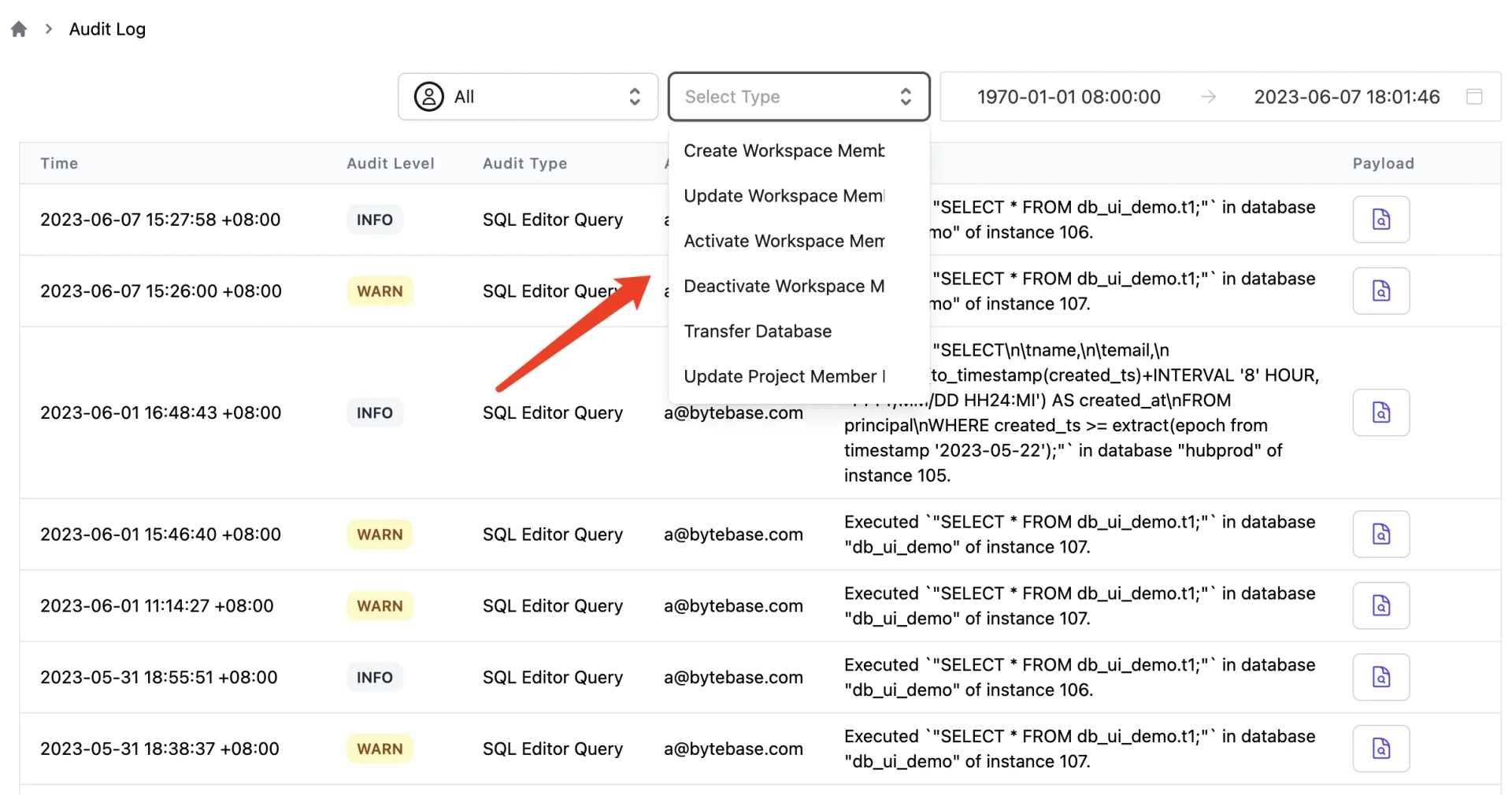 bytebase-audit